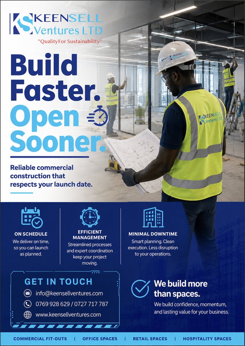Keensell's tweet photo. We align our momentum with your business strategy.
Build Faster. Open Sooners. 🏗️
#KEENSELLVentures #CommercialConstruction #BuildFaster #OpenSooners #CommercialRealEstate #GeneralContracting #OnTimeDelivery #BusinessGrowth #CommercialDevelopment https://t.co/1iO9ie0hwt