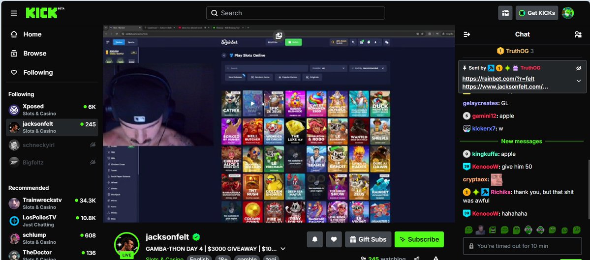 durooo_69's tweet photo. @jacksonfelt fuck your mods @jacksonfelt, got muted in the last minute of the stream HAHAHAH ive been watching 2hrs lol fuck them https://t.co/6uCfbRPV89