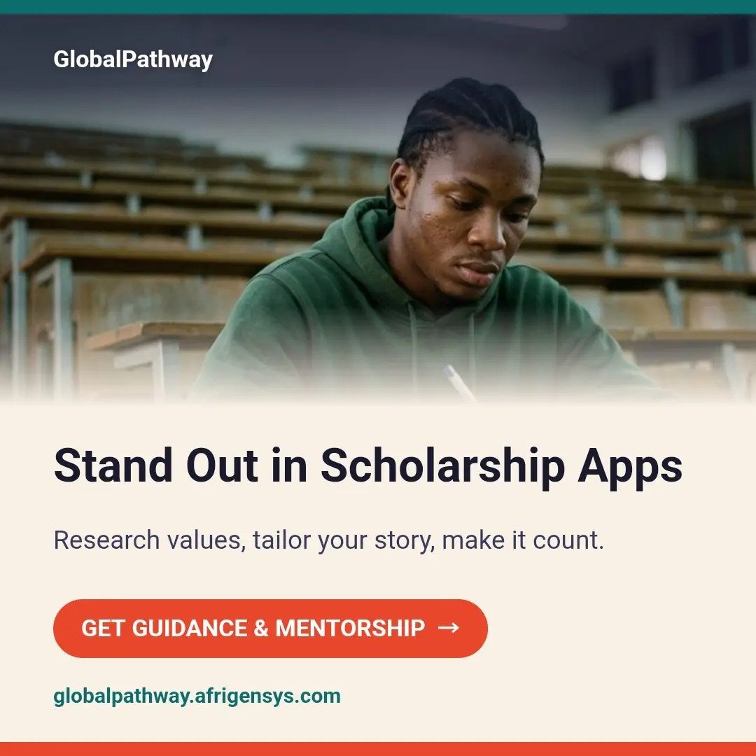 afrigensys's tweet photo. Stop sending generic scholarship applications! 

Research each scholarship's mission and tailor your essays to their values. 

Your unique story and alignment are your power. 

Get guidance at GlobalPathway. Follow us for daily scholarship tips! #ScholarshipTips #AfricanStudents https://t.co/Gun1lrQ5Ww