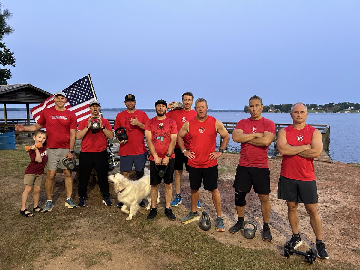 Gamecock_Matt97's tweet photo. The #F3MidlandsTour closed out this year’s schedule at one of the most scenic AOs in all of @F3Nation — @F3AnchorSC!
Good times at all 12 stops this summer, with a heavy dose of #2ndF served up with #ParkingLotCoffeeteria following each workout.
Until next summer…
Aye! https://t.co/nogyJbn5Ut