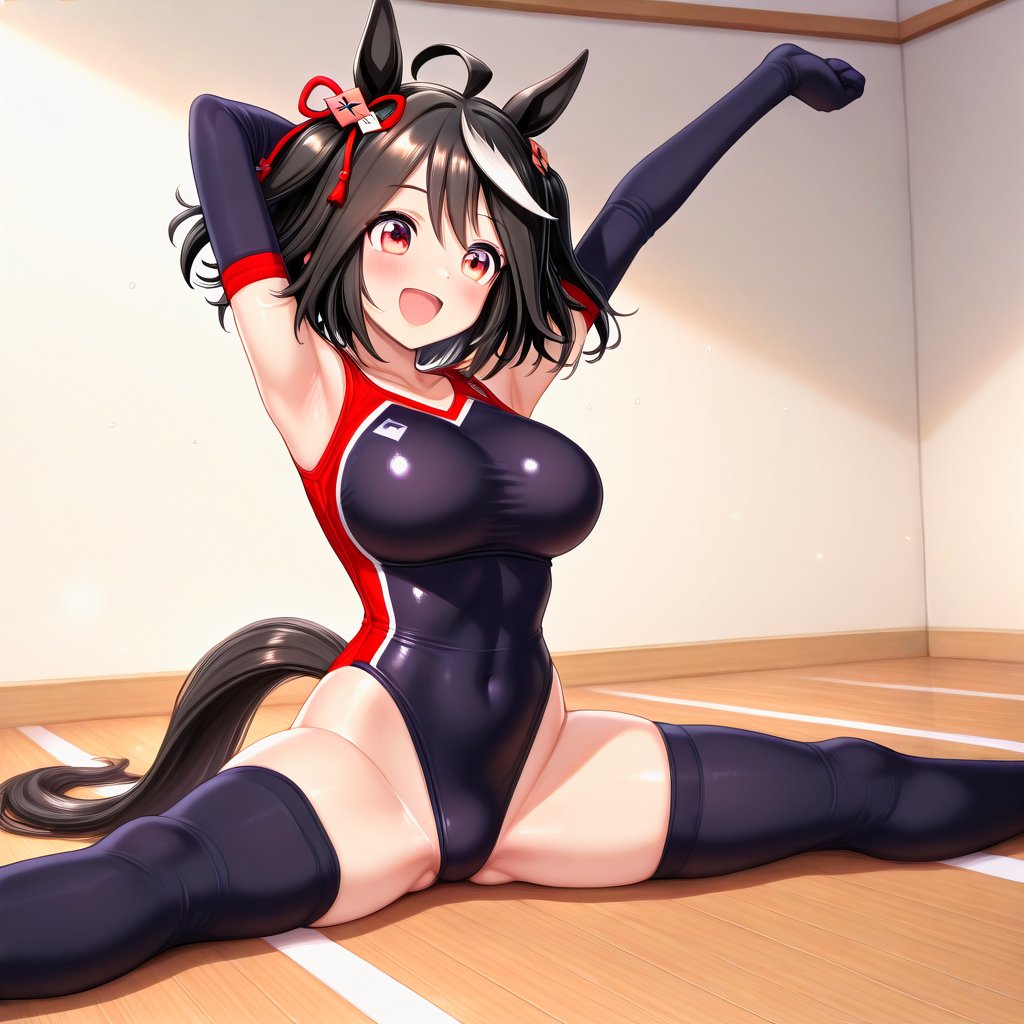 pochi321_ai's tweet photo. pixivにイラストを投稿しました
「レオタード衣装のキタサンブラック」です
#ウマ娘 #umamusume https://t.co/s1IETqIjtm