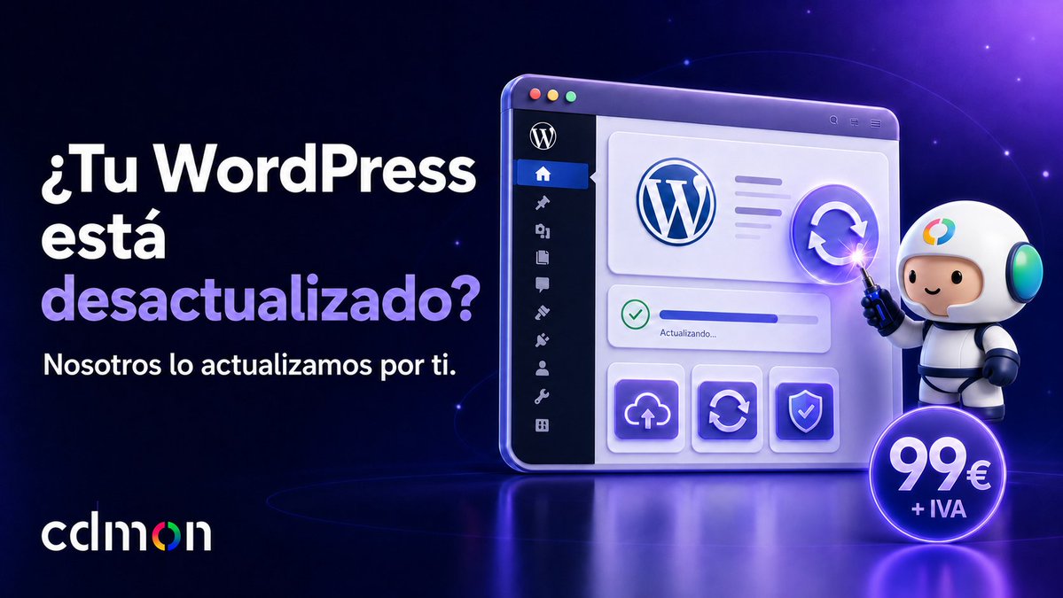 cdmon's tweet photo. Tu WordPress desactualizado = vulnerabilidades abiertas.

𝗰𝗱𝗺𝗼𝗻 lo resuelve por 99 €: backup + actualizaciones + Wordfence + escaneo de malware. Pago único, sin suscripciones.

https://t.co/4tkZVvjElQ → Panel → Hosting → Aplicaciones → Consultoría WordPress https://t.co/oF1GqTcB7o