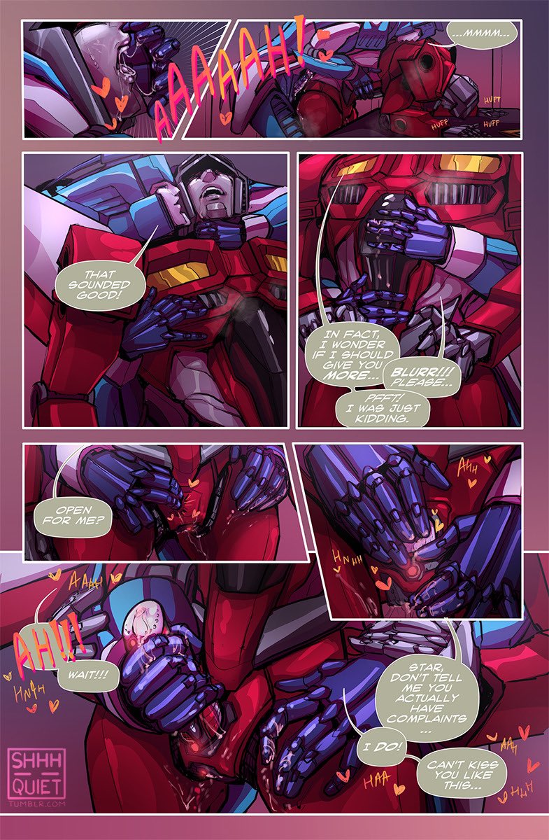 spivalintove's tweet photo. First from https://t.co/rXV2TrZkBR (gone) is a Blurr x Starscream comic, originally published March 12, 2017 over several months. First three pages are up on Paheal and fourth recovered from previous reposts on Tumblr.

#valveplug #blurr #starscream #blurrscream https://t.co/LT88pf8Brs