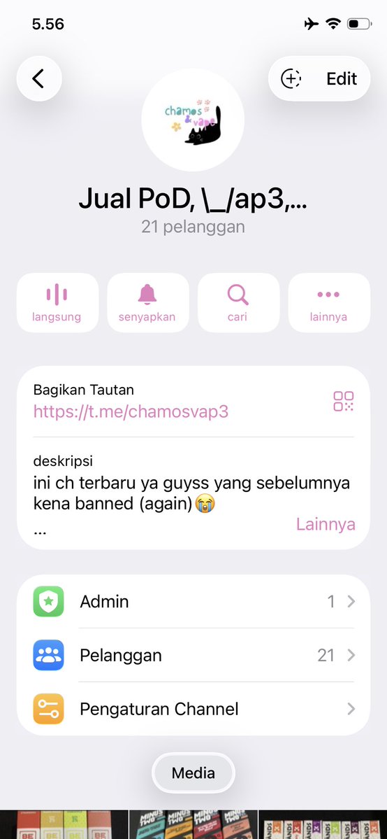 chamomilesweet0's tweet photo. guys join ke ch tele terbaru kita yahh, karna ch yang lama ke banned (again)😭
di ch terbaru ini bakal ada promo harga super murce lagii🤩🥳
👇🏻
https://t.co/7XVgdsGZHS
#wts #WTs #wtb #WTB #pod #pods #vape #vapetwt #vapes #zonajajan #zonauangᅠ #zonaBU #foom #RELX #oxva #bealanja https://t.co/OMELqiRlvb