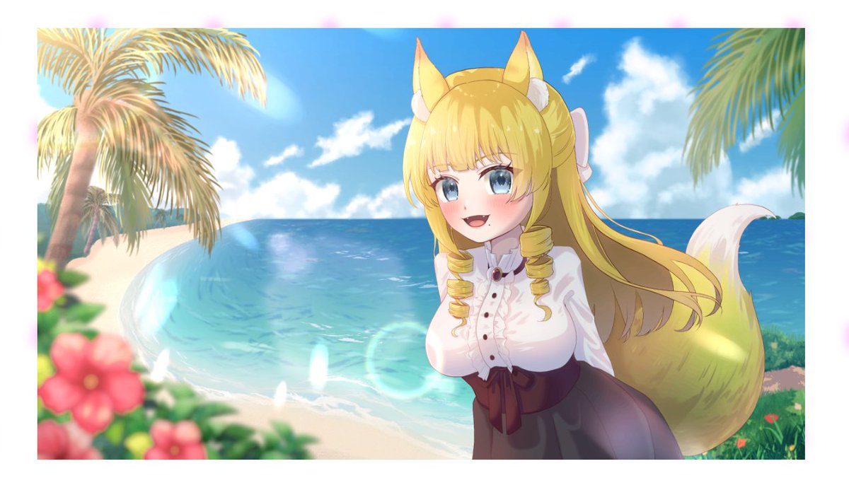 YumebonTRPG's tweet photo. 音羽よもぎ。様にひめのイラストを描いて頂きました！
とっても可愛らしい表情です！南国の海も似合いますね！
ありがとうございます！ https://t.co/WyJvqwoYyc