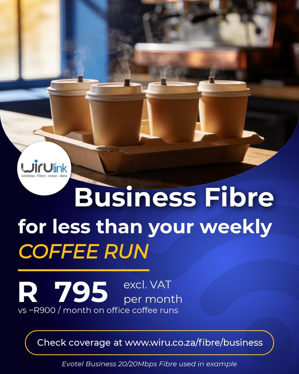 WIRUlink's tweet photo. Reliable business internet that costs less than keeping the office caffeinated. Hard to argue with that math. https://t.co/FsElCdn0AH #WIRUlink https://t.co/wJh2gb6YIX