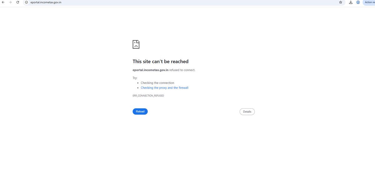 capcswami's tweet photo. The Income Tax e-filing portal is not working , causing inconvenience to taxpayers and professionals. Kindly extend the ITR due date so taxpayers are not affected by technical issues.

@IncomeTaxIndia #ExtendITRDueDate #ITR https://t.co/KMX4qIeeqE