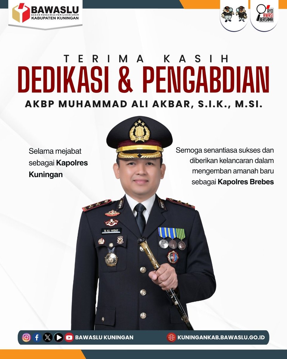 BawasluKuningan's tweet photo. dan keberhasilan dalam menjalankan amanah serta terus memperkuat sinergi bersama seluruh pemangku kepentingan demi terciptanya keamanan dan ketertiban masyarakat di Kabupaten Kuningan. https://t.co/ELqj9jBihW
