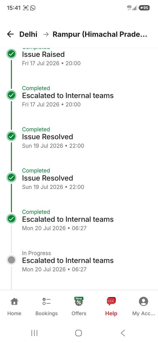 NjRobey's tweet photo. @redBus_in @redBus_in I have shared details with you. But have little to no hope from u. Raised issues with u on 17th , u closed it without resolving on 20th July, reopened it but did not hear anything from u. https://t.co/2llDmgISOz