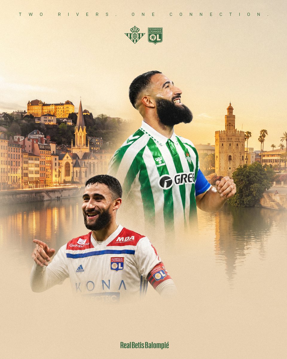 RealBetis's tweet photo. Lyon ➡️ Sevilla

Nabil conoce bien la ruta 😉

Dos clubes, dos camisetas, ¡muchos recuerdos! 🤩

Con @trainline_es 🚄 https://t.co/5yNjPCjbeL