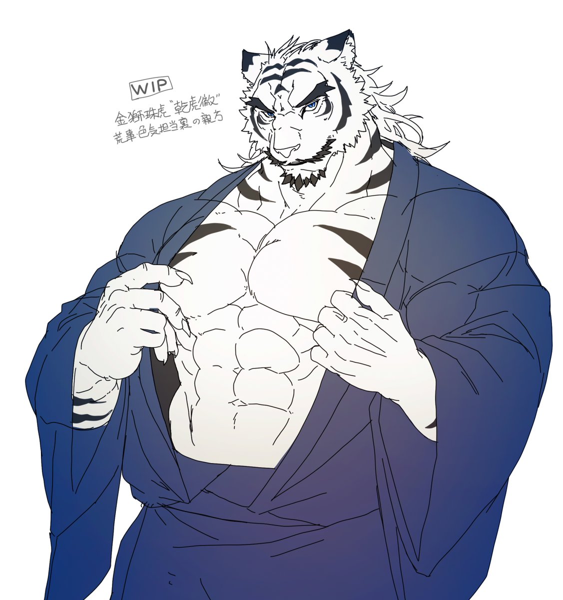 Feng_Shiyao's tweet photo. 世界トラの日ということで、うちのキャラからそれっぽいやつを。 https://t.co/MxwAItr4yM