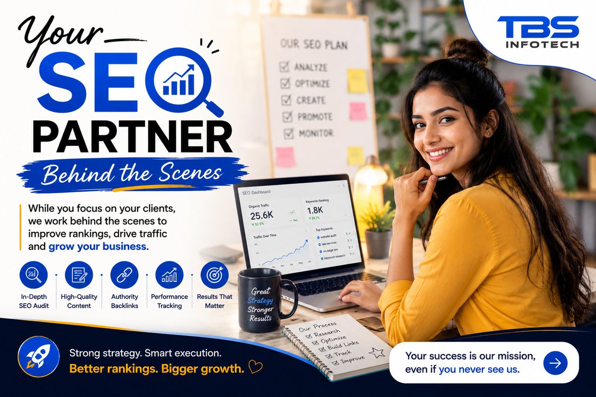 TBS_Infotech's tweet photo. TBS Infotech helps agencies scale with trusted reseller SEO services in India, delivering white-label strategies, stronger rankings, and lasting client growth.

#ResellerSEO #SEOAgencyIndia #WhiteLabelSEO #TBSInfotech #SEOPartner #OutsourceSEO #AgencyGrowth #SEOExperts https://t.co/GQBSEVlSmJ