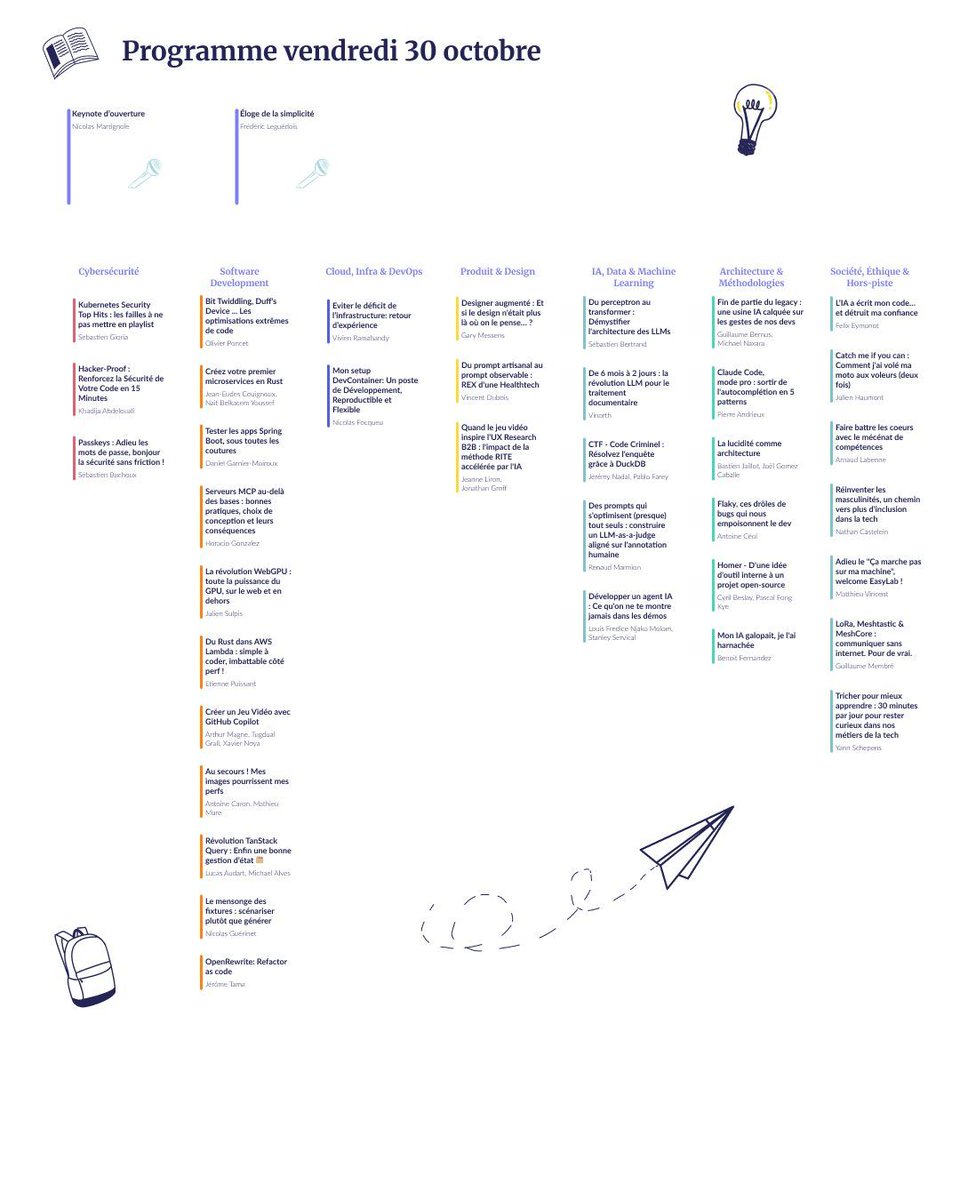bdxio's tweet photo. Le programme BDX I/O se dévoile !
Retrouvez les premières conférences, ateliers et speakers au programme de cette nouvelle édition. (Note : la programmation reste évolutive d'ici l'événement). 
Explorez la grille de programmation et prenez vos billets : https://t.co/jvEZaPnFi3 https://t.co/ubwEPwXLnw