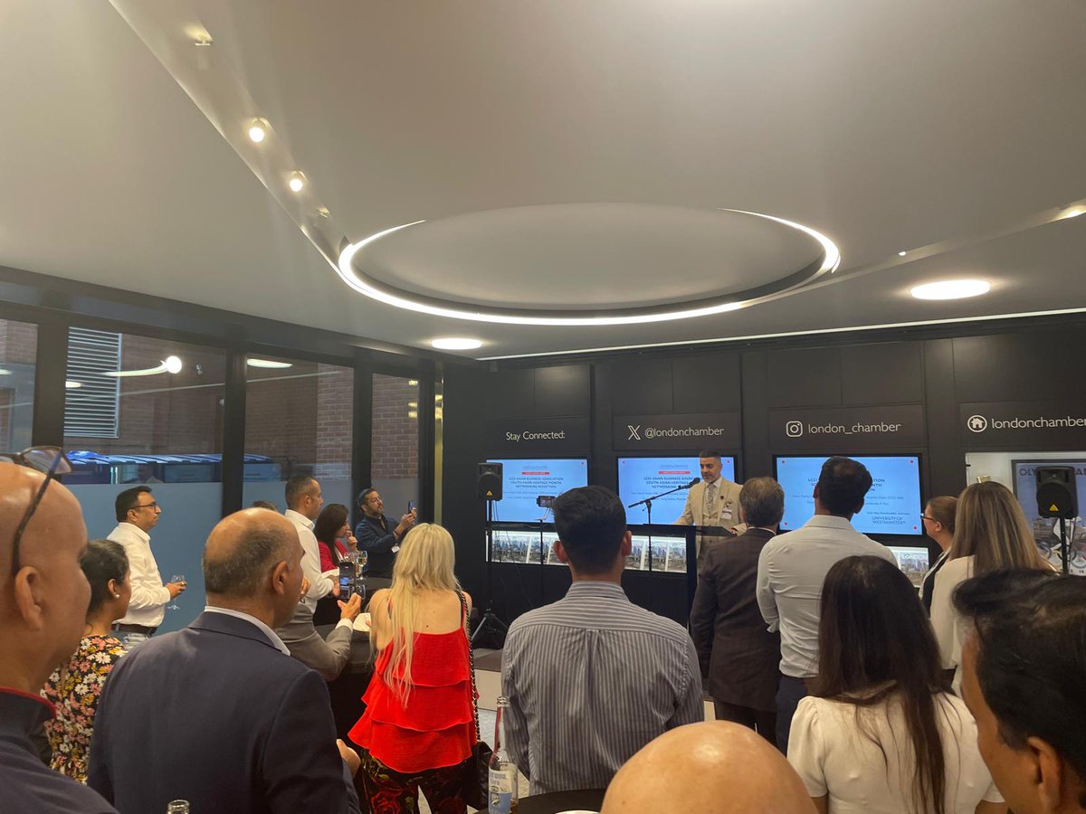londonchamber's tweet photo. Last week we were delighted to welcome guests to LCCI's ABA South Asian Heritage Month Reception, supported by Programme Partner @UniWestminster

The event recognised the incredible contribution that South Asian businesses have made &amp; continue to make to London 🎉 https://t.co/mpdq1jzcrC