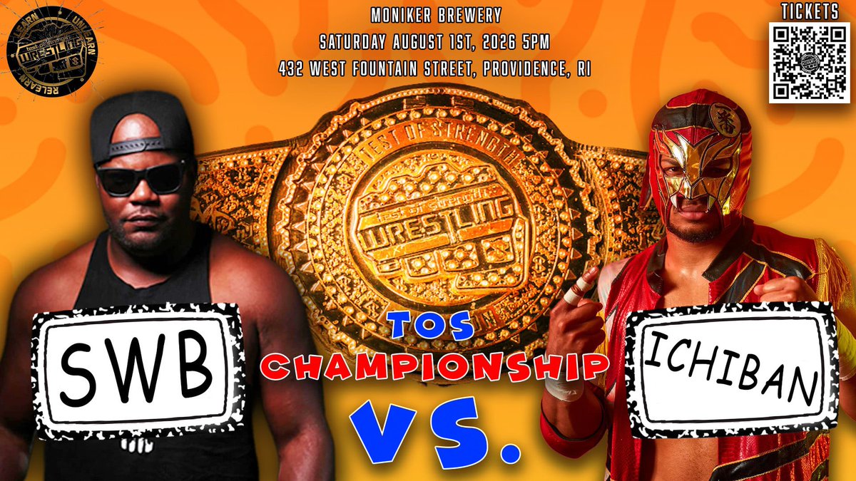 toswrestling1's tweet photo. This Saturday August 1 @toswrestling1 presents #houserules5 at @monikerbrewery in Providence RI 💥 we’re coming in hot with eight main event level fights featuring TOS Champion #ichiban K1 Classic Champion @RyanFWrestles Tag Team Champions #scamlikely and more! 🎟️ preorder now 🎟️ https://t.co/K9sLFohRo7