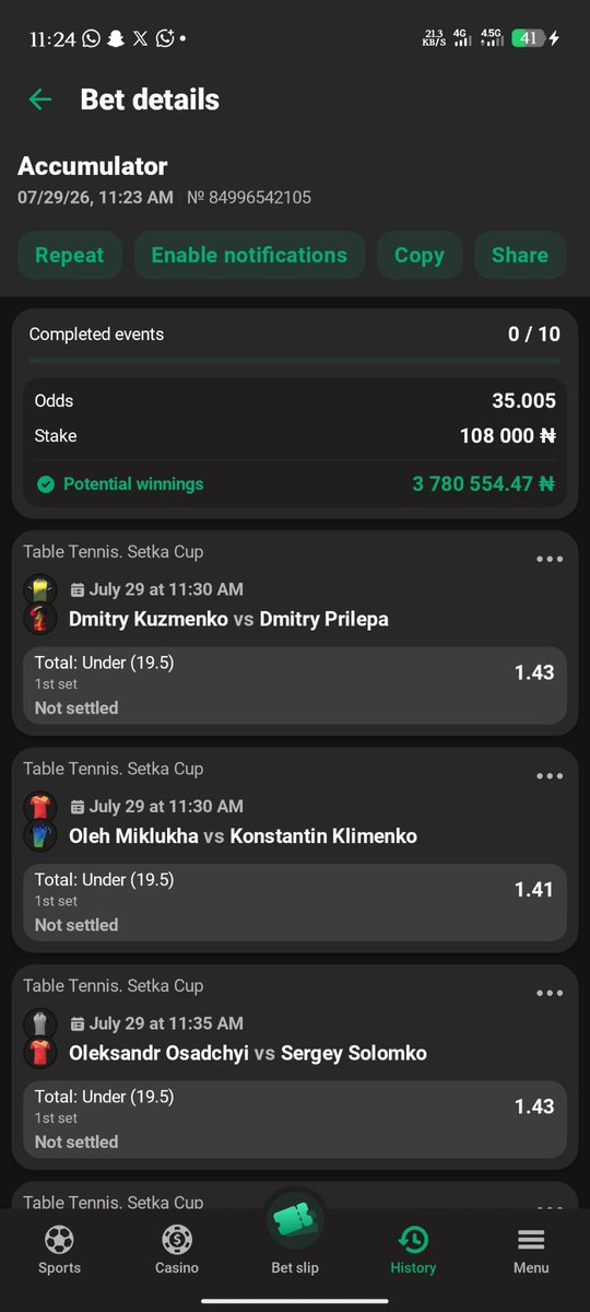 CEACER042's tweet photo. First 20 to like and rt drop aza 💯

TABLE TENNIS ON GREENBET 🏓 

Bet code👉 NK3A7

Make sure u engage 🔗

Register &amp; play here👇

https://t.co/4l3z6BXRKK

Promo code👉 DONBARRY 

Get 200% Bonus on first Deposit.

DON'T MISS OUT !! https://t.co/q4bhkXA5Cx