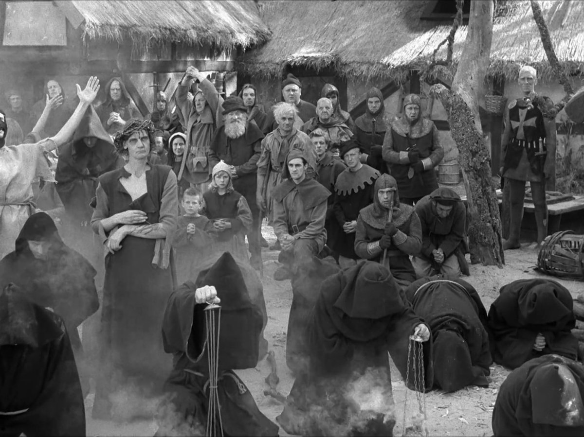 AleksandrG78133's tweet photo. When drawing my painting, I was greatly inspired by the film "The Seventh Seal" (1957) by Ingmar Bergman https://t.co/UT5C4XvPHU