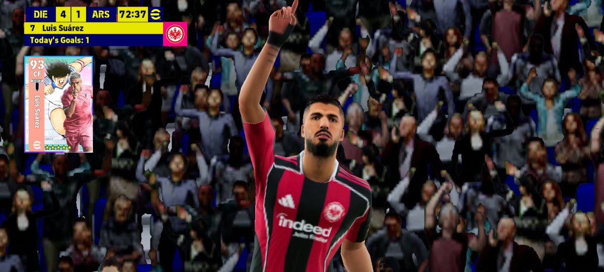 ImperadorEFB's tweet photo. Luis Suarez🔥
#eFootball #イーフト

I checked for players in A form and saw this Suarez card and decided to test him out in Div match

Bro was getting a cheeky goal every game. Scores bangers but runs like he has no joints

He does make up for it with positioning https://t.co/M8DysXpDk2