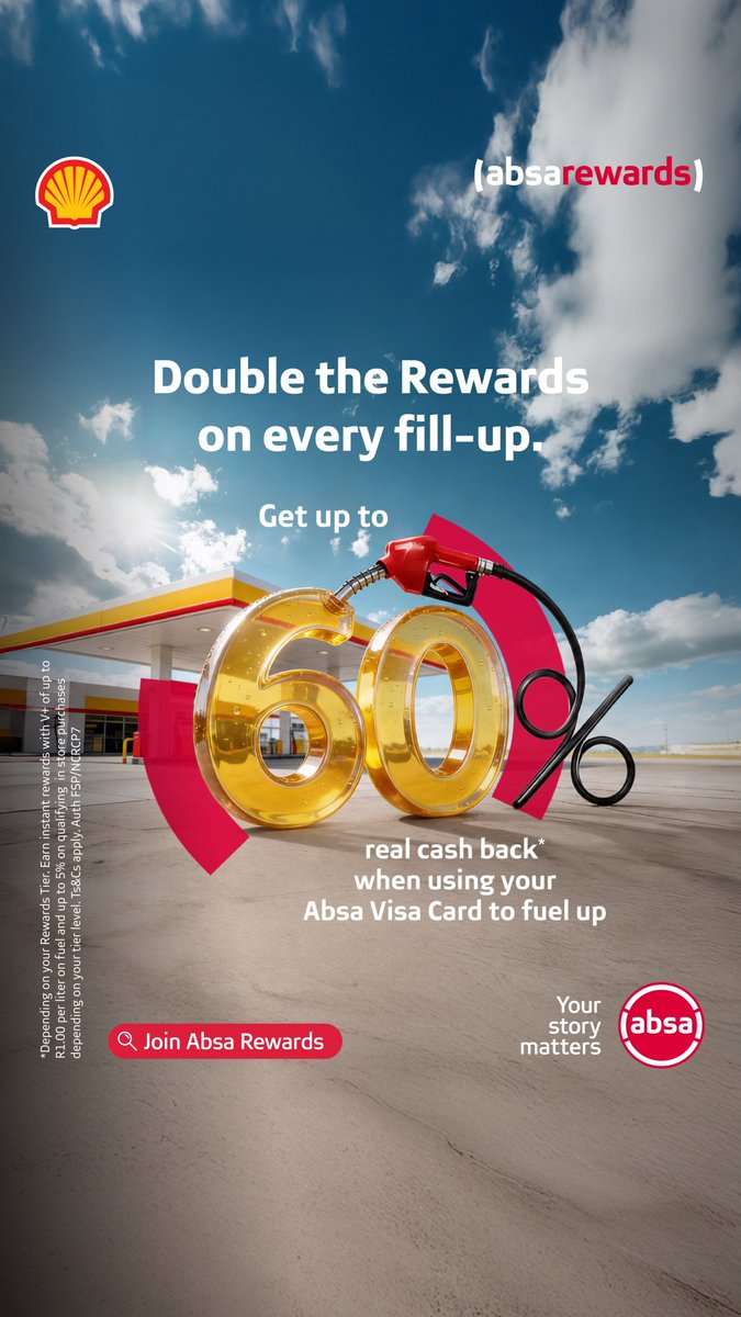 wianwest's tweet photo. This makes filling up an enjoyable experience for once 🤩

@AbsaSouthAfrica 

#WeDoMoreWednesday
#YourStoryMatters https://t.co/PLXPdpXJAL