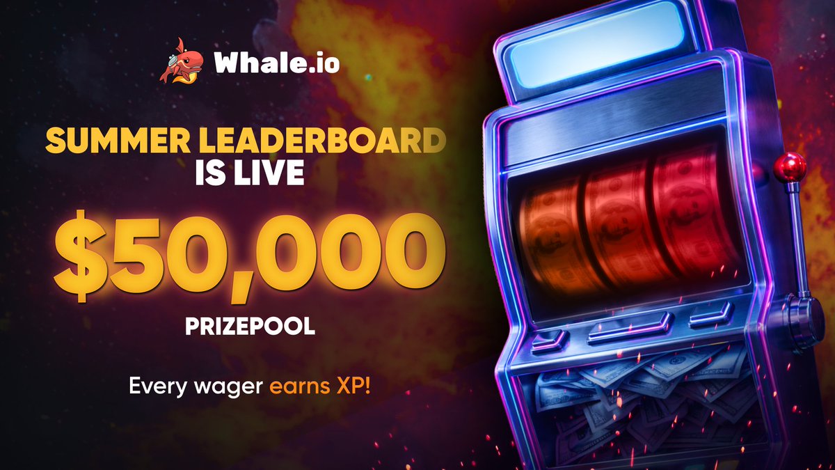 WhaleGames_en's tweet photo. ☀️ 17 DAYS LEFT.

$50K Summer Leaderboard is closing in. Top 1 looking real comfortable right now...

But one session can flip the whole board. We've seen it happen.

What game are you grinding to secure your spot? 👇

#SometimesLoseAlwaysWin https://t.co/cJa7WrIa74