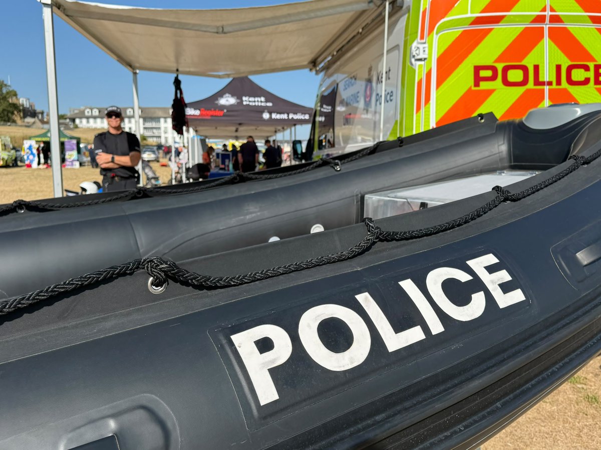 police boat on police stand