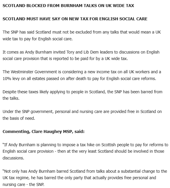 conor_matchett's tweet photo. The SNP tried and failed to sort out social care with the disastrous National Care Service

This is pathetic, desperate grievance mongering.

Social care is Holyrood's, and therefore the SNP's responsibility. Fix it. https://t.co/BJDnXvcZbw