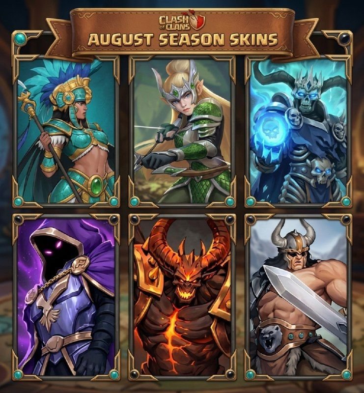 NouvelleEre_'s tweet photo. 👑 Les skins de la saison d'août ont été dévoilés !
Quel est votre favori ?
📢 Retrouvez toutes les actualités, leaks, bases et événements Clash of Clans sur notre serveur Discord : https://t.co/3VqUwjn04q
#ClashOfClans #CoC #ClashOn #HeroSkins #ClashCommunity #Supercell https://t.co/woRCR2bGeh