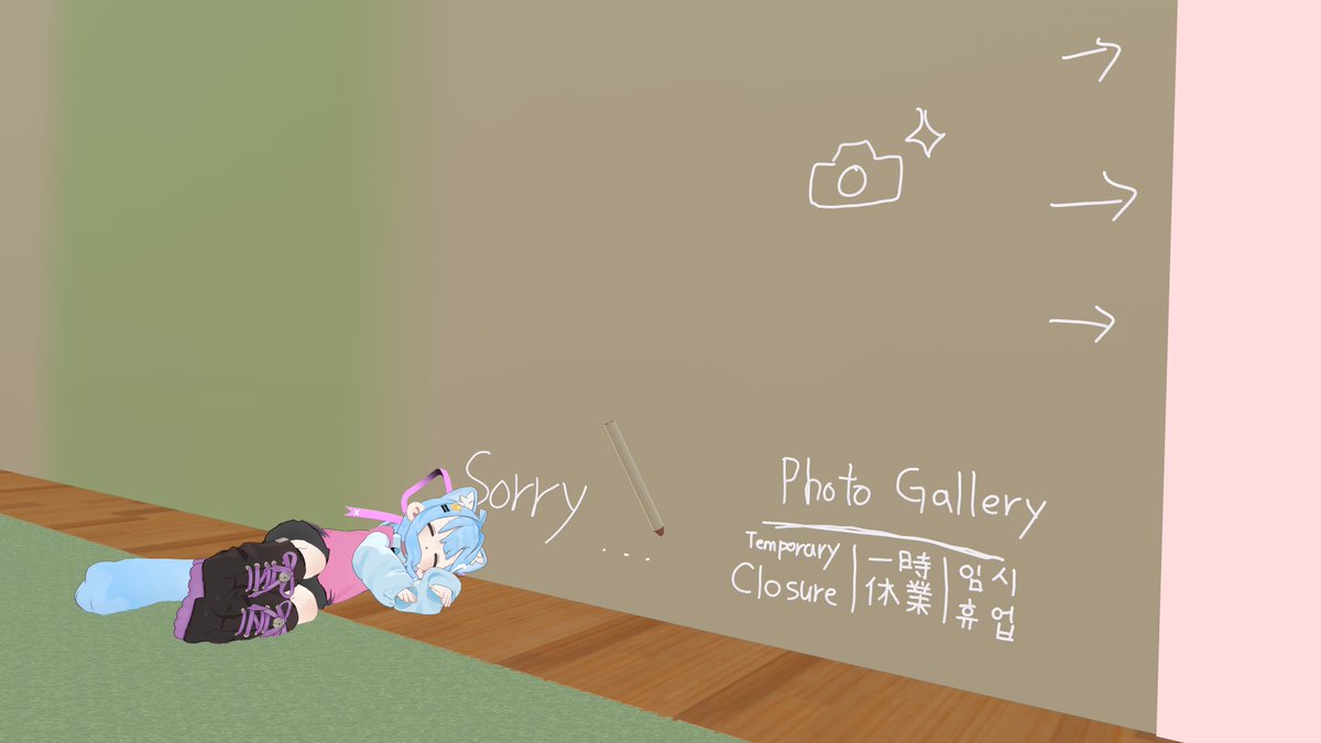sui_VRC_'s tweet photo. #すいだんす　
おまけ！

いつもの！
PhotoGallery屋さんおやすみの日……💤
よもぎさんだー！！
いつの間にか移動してたｷﾌﾟ https://t.co/Mi34o9NfuG