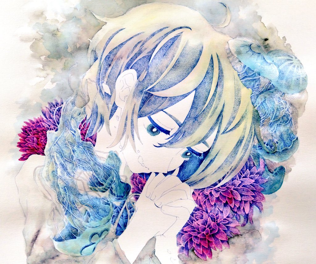 suzumebachiko's tweet photo. 『             』　
　　　
#創作クラスタさんと繋がりたい 
#絵描きさんと繋がりたい https://t.co/bMneRbyY3H