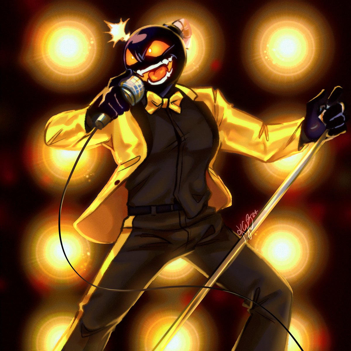 _kgbart_'s tweet photo. This is sooooo old! It was posted on my old account but I decided I should bring it here too why not?
Based on the HQ remix where Whitty was wearing Bruno Mars' grammys outfit
#fridaynightfunkin #whittyfnf #fnfart ? https://t.co/RiAf1wdygP
