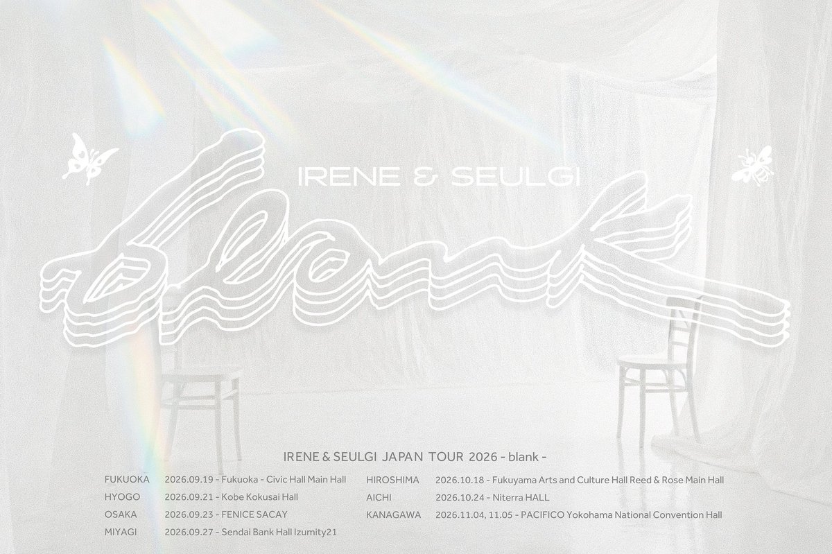 reveluvbaby_ks's tweet photo. Red Velvet
IRENE &amp; SEULGIのユニットによる『IRENE &amp; SEULGI JAPAN TOUR 2026 -blank-』

レドベルのアスルによる日本オリジナルツアー‼️
メルマガ2次先行応募は今日中です‼️‼️‼️‼️
アスルを間近で一目でもみたい方今のうちに応募してください‼️‼️‼️‼️‼️

⬇️応募はこちら🦋🐝
https://t.co/PHsbJK8j32 https://t.co/ql6uYfDlFY