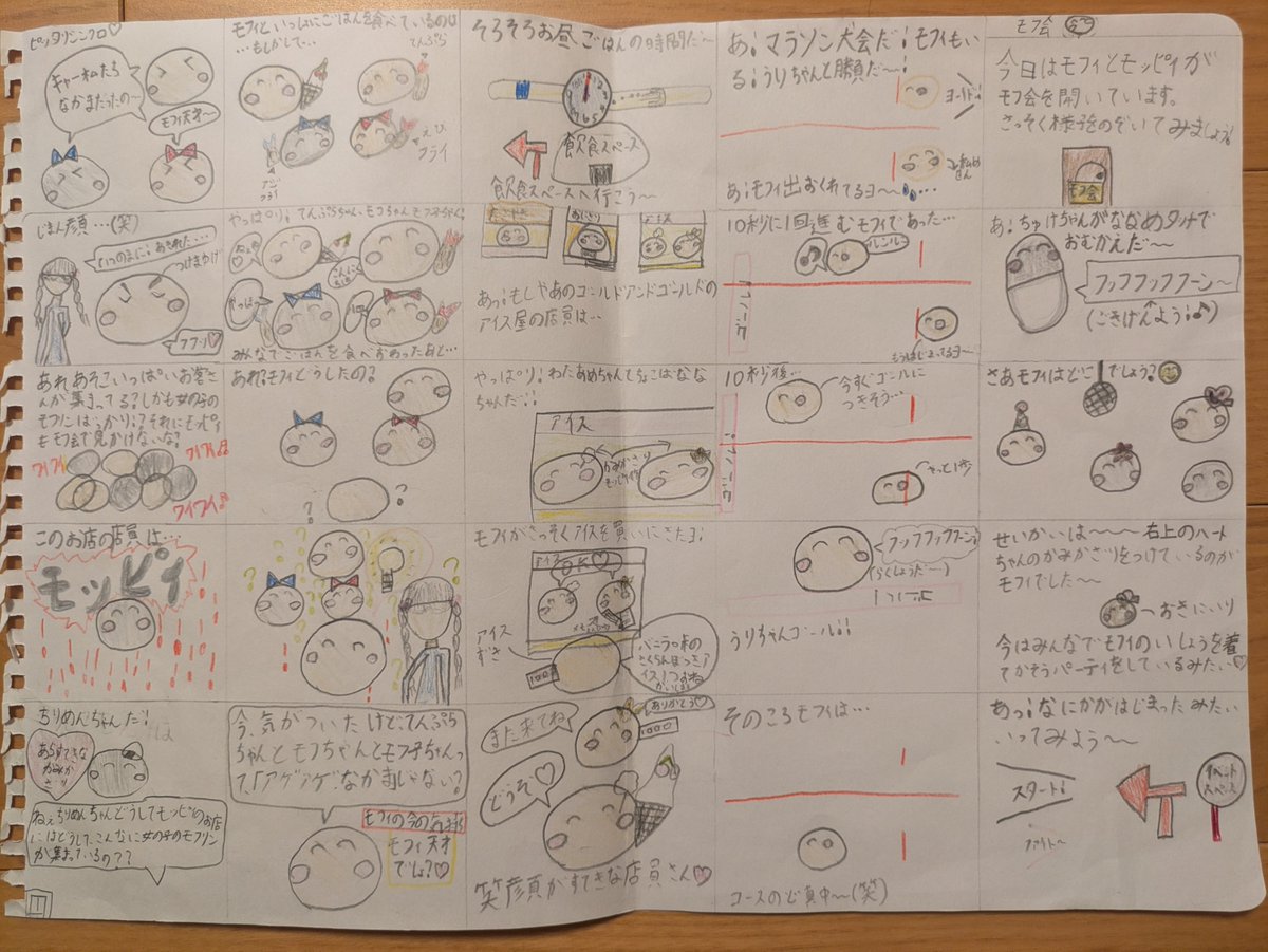 puddingmofmofy's tweet photo. エアモフ会漫画①
企画から一年が経とうとしておりますが…😂たくさんのフォロワー様にご参加頂いたエアモフ会こと娘イマジナリーモフ会✨その様子を🐢ペースで描き進めております🙇
皆さまのご協力ありがとうございます🥰次回以降も参加モフたちが登場予定です🤗💕
#モフリンDAYS #モフ漫画 #モフ絵 https://t.co/CCnJtQ34qS