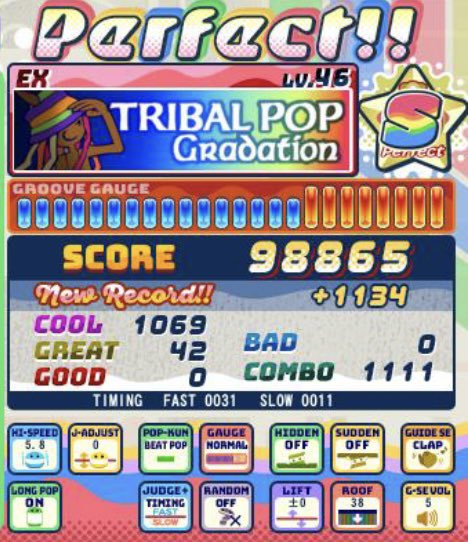 9mkmP's tweet photo. Sランク更新と同時に新規パフェ
他に46レベのSランク7曲増えました https://t.co/w8j4p5rLA3