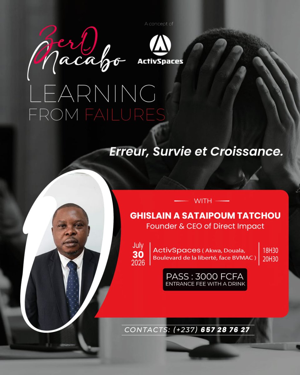 ActivSpaces's tweet photo. C'est aujourd'hui !

Nous sommes heureux de vous accueillir ce soir pour une nouvelle édition de #ZeroMacabo.

Au programme : échanges, inspiration, networking et belles rencontres.

📍 Rendez-vous à ActivSpaces.

À tout à l'heure ! 👋

#ActivSpaces #Entrepreneuriat #Networking https://t.co/v3GwCbnNM7
