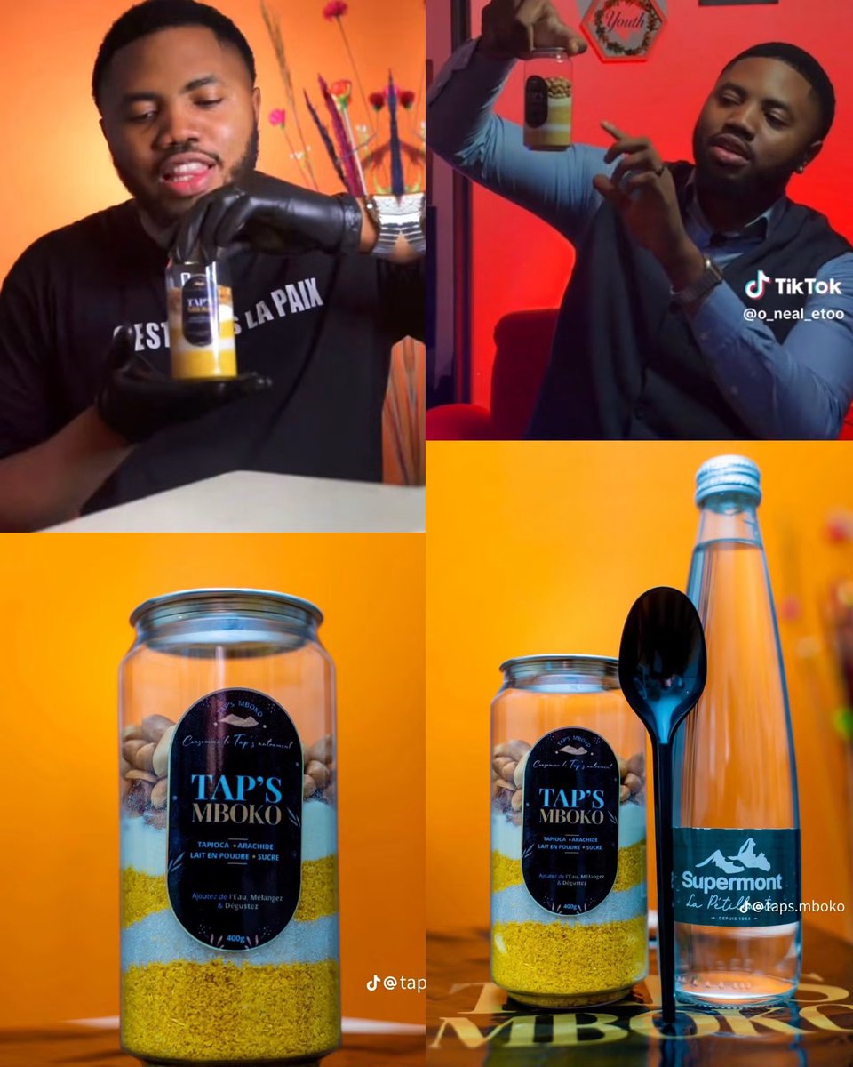237mood_X's tweet photo. #Buzz 
UNE NOUVELLE FAÇON DE TCHOP LE TAPIOCA 🍚‼️ 

L’influenceur Oneal lance son nouveau produit “Tap’s Mboko”, un tapioca déjà mélangé à l’eau et conditionné en canette, vendu à 1 500 F.

Inspiré par la conférence de Philippe Simo, il veut montrer qu’on peut…1/2 https://t.co/HnlAjaoEKA
