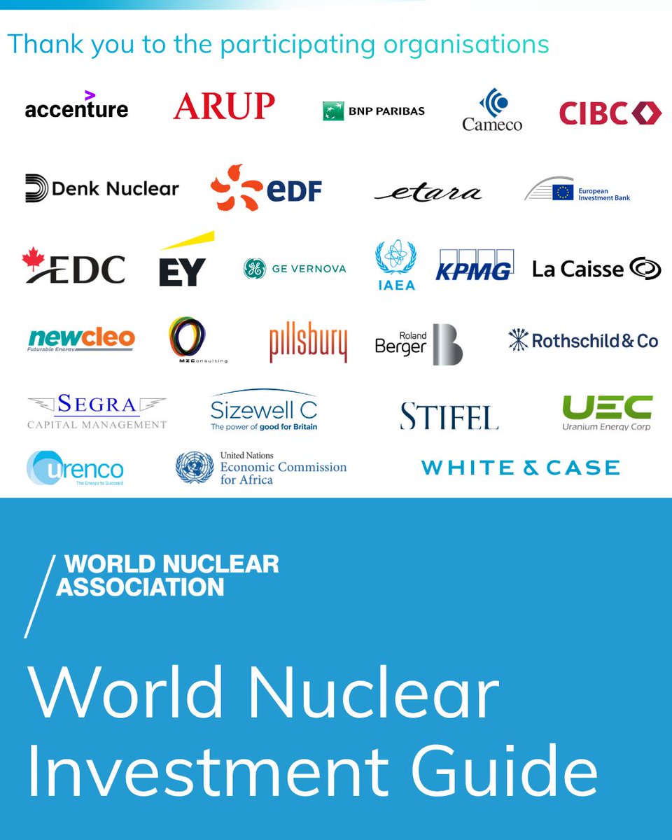 WorldNuclear's tweet photo. The World Nuclear Investment Guide is being shaped through collaboration.
A huge thank you to every organisation and individual who contributed their expertise to this first edition of the World Nuclear Investment Guide.
๐ https://t.co/SfvE0UhFjW
#FinancingNuclear https://t.co/l1EaoUw05J