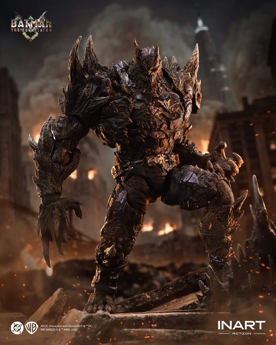 InartActionJp's tweet photo. INART Action -『ダークナイツ：メタル』デバステーター アクションフィギュア
公式画像を公開。

予約開始日時：2026年7月31日11:00 GMT+9
👉 https://t.co/89ljbRQzei

続報をお楽しみに。

#INARTAction #DC #バットマン #デバステーター #ダークナイツメタル https://t.co/QNTdtPVDmT
