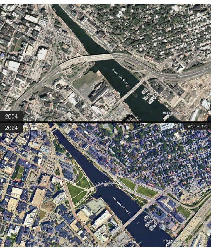 Car_Free_USA's tweet photo. Providence, RI highway removal. A total and complete win. https://t.co/T8PTImr3TJ