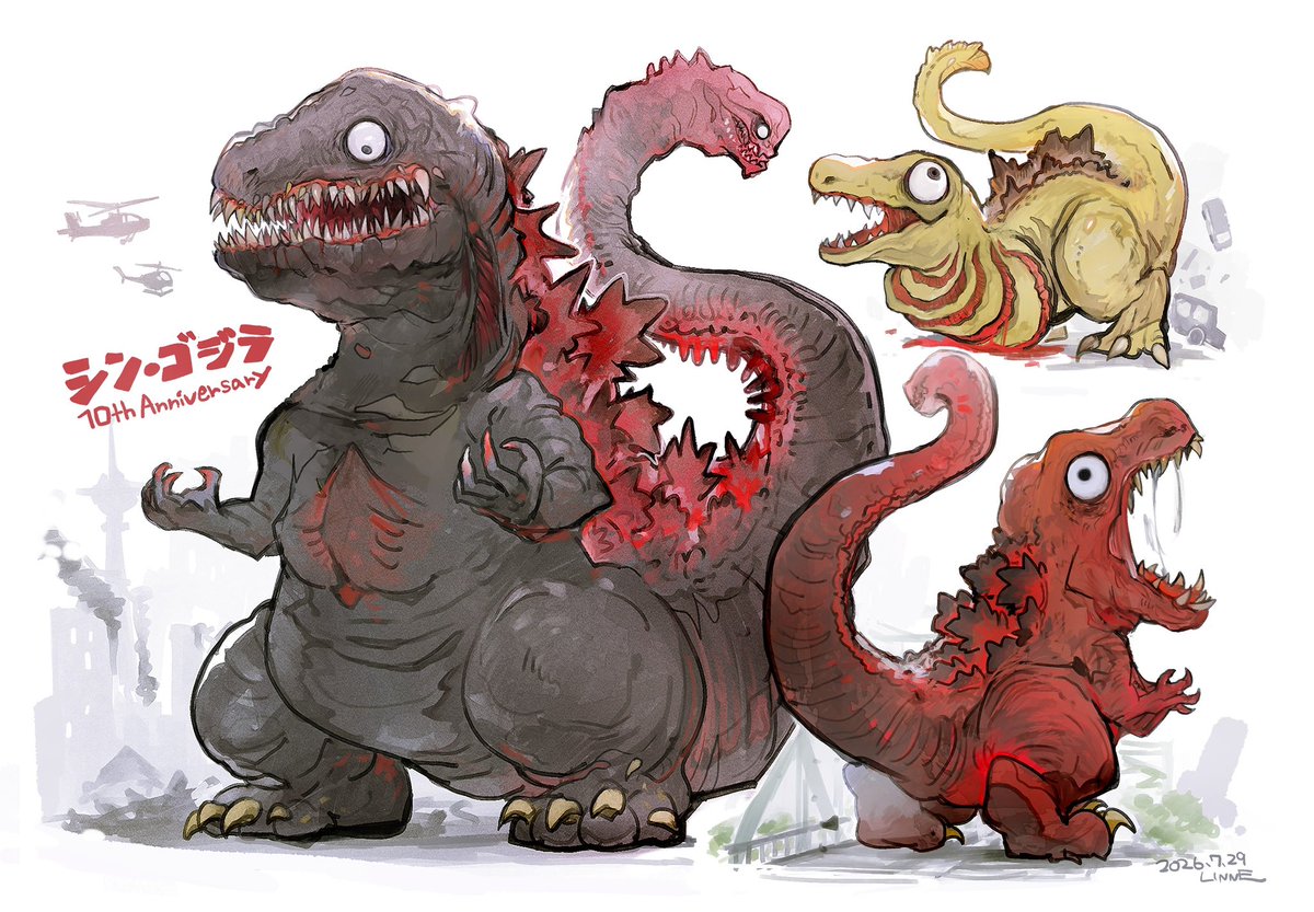 hld_doreko's tweet photo. #シン・ゴジラ10周年 
Godzilla それはまるで神の化身 https://t.co/xDBj9F6v2n