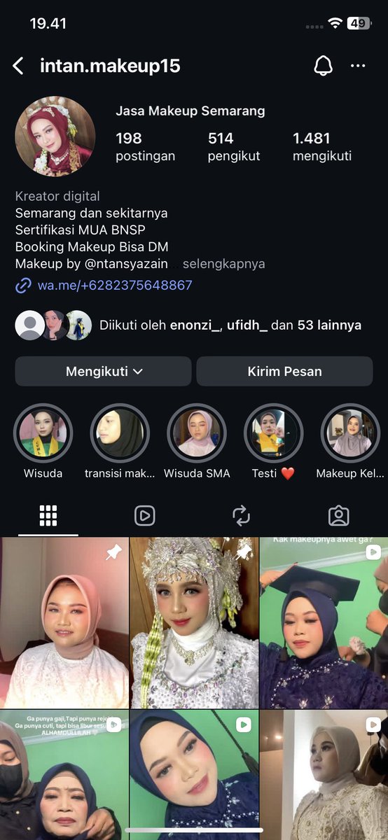 Intanmakeup15's tweet photo. @unicefess https://t.co/7OB8bWIjvL
Kak slot September masih di jam 2 dan 4 
Slot di oktober masih ready semua. Langsung gas booking. Tidak ada minimal home servic 🥰 https://t.co/XHVncuEVUj