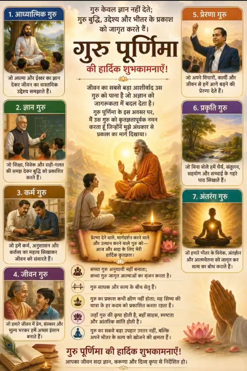 avinashpal1981's tweet photo. गुरुर्ब्रह्म ग्रुरुविष्णुः गुरुर्देवो महेश्वरः । 
गुरुः साक्षात् परं ब्रह तस्मै श्री गुरवे नमः ।।

आप सभी को गुरु पूर्णिमा की हार्दिक बधाई एवं शुभकामनाएं...!

#गुरु_पूर्णिमा
#GuruPurnima https://t.co/8OR6OFM1nJ