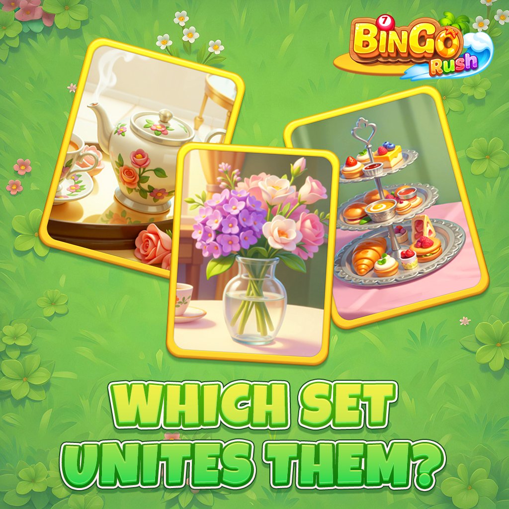 BingoRushGame's tweet photo. 🌤️Which Gallery Set Unites Them? Join to Grab 5,000 Tickets!
Soaking up the rays in the Sunshine Fiesta yet? Take a peek...🧐 Can you figure out which card set they all belong to?
A) Music Festival
B) Afternoon Tea
C) Barnyard Carnival

👇 Leave your guess + UID claim the reward! https://t.co/HEvE7RGwe5