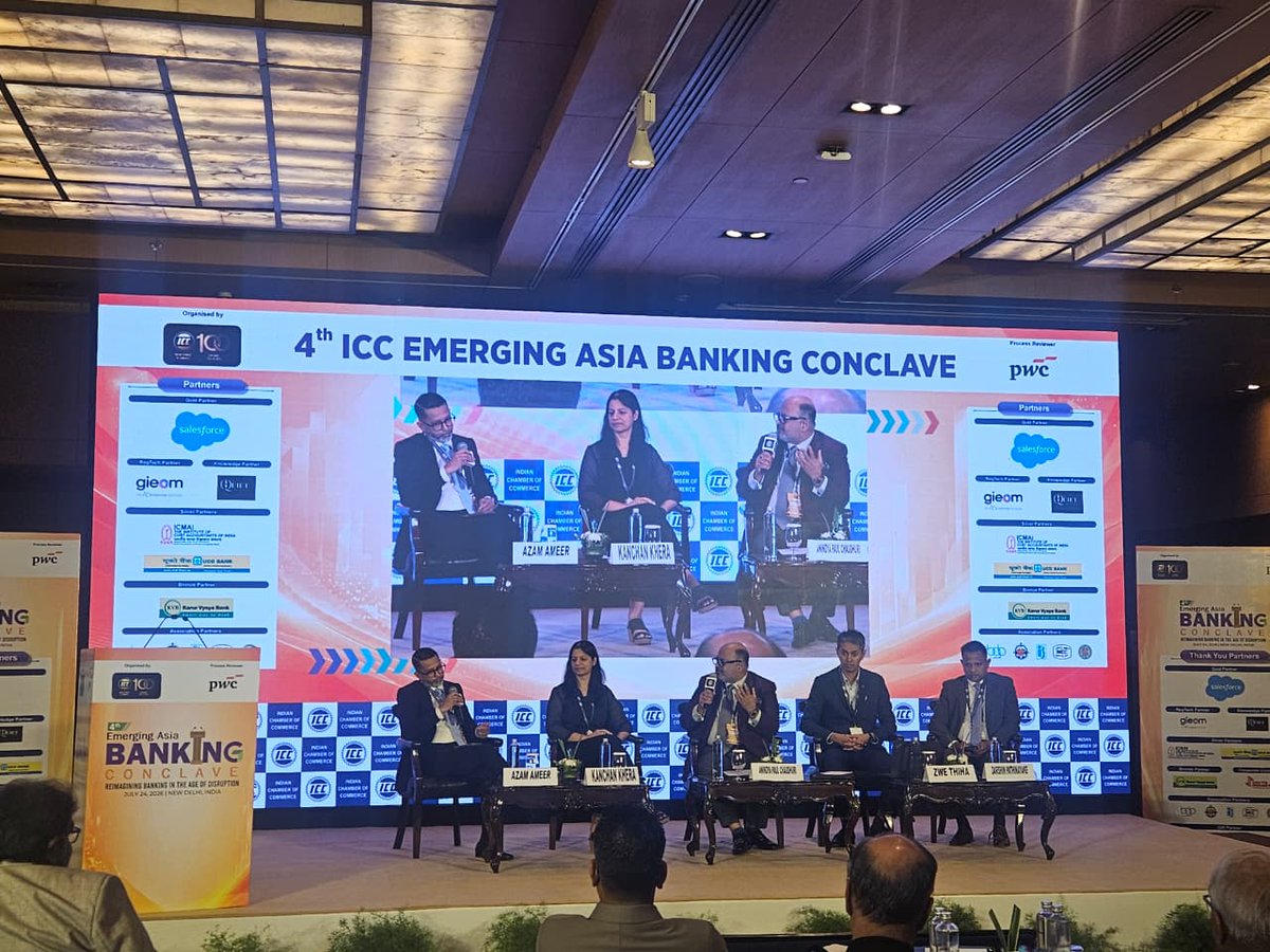 prprofessional7's tweet photo. Banking at the Crossroads of Innovation and Transformation.
The 4th ICC Emerging Asia Banking Conclave 2026, organised by the Indian Chamber of Commerce (ICC), brought together central bankers, regulators,
@ICC_Chamber
#PRProfessionals https://t.co/YB8FaLhbuj