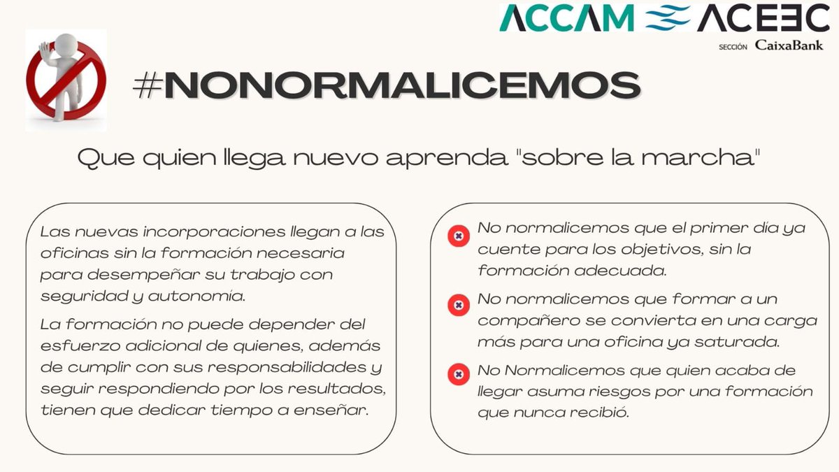 ACCAMCAIXABANK's tweet photo. #NoNormalicemos

Que quien llega nuevo aprenda "sobre la marcha" https://t.co/W0jteCK2PB