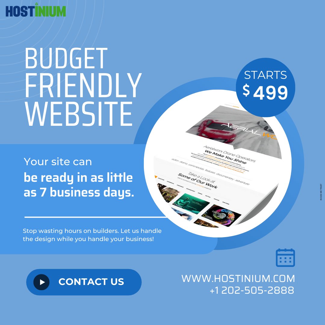 Hostinium's tweet photo. 📷 Stop Wasting Hours on Builders!
Let us handle the design 📷 while you focus on your business 📷. Clean, professional websites—done right and done fast 📷📷
https://t.co/C55kHGh4fV https://t.co/NoyLmxW3Vw