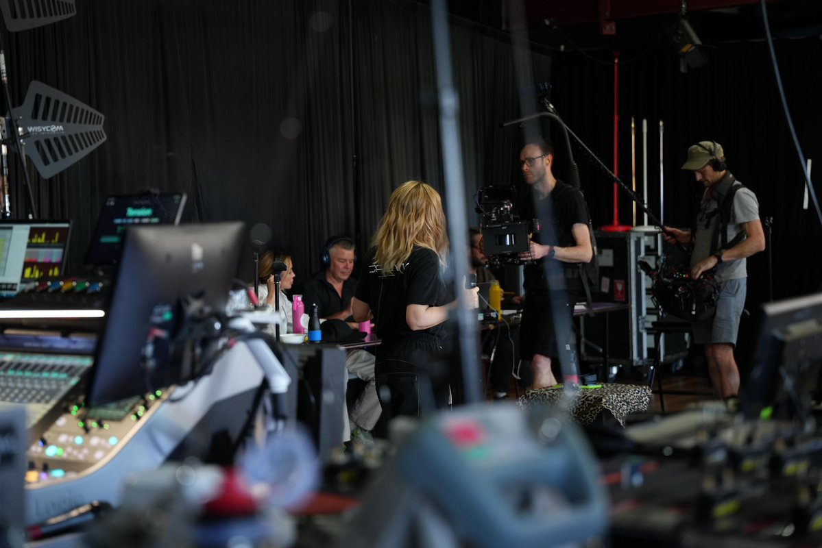 kylieminogue's tweet photo. A lil behind the scenes from my @netflix documentary filming in Melbourne 🎥 It was the first time my sibs joined us for a sneak preview into Tension Tour rehearsals last year. I loooooved having them there 🫂 Shoutout to all the sibs. https://t.co/hEFHMz1ATo