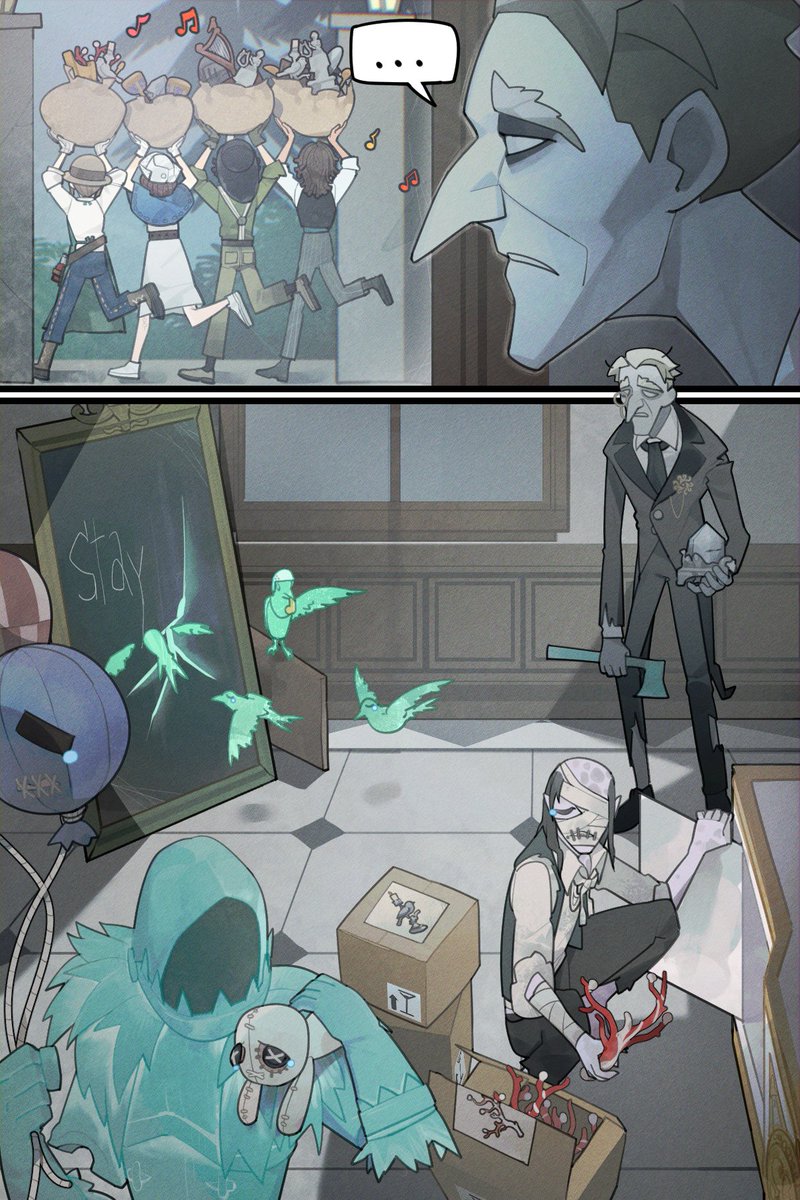 EmmaIdentityVJP's tweet photo. 冒険者が帰ったあと……
異象たちの残業が始まる💼

#IdentityV #第五人格
#第五で一攫千金
#エマの日常 https://t.co/pOfdJy7fqp