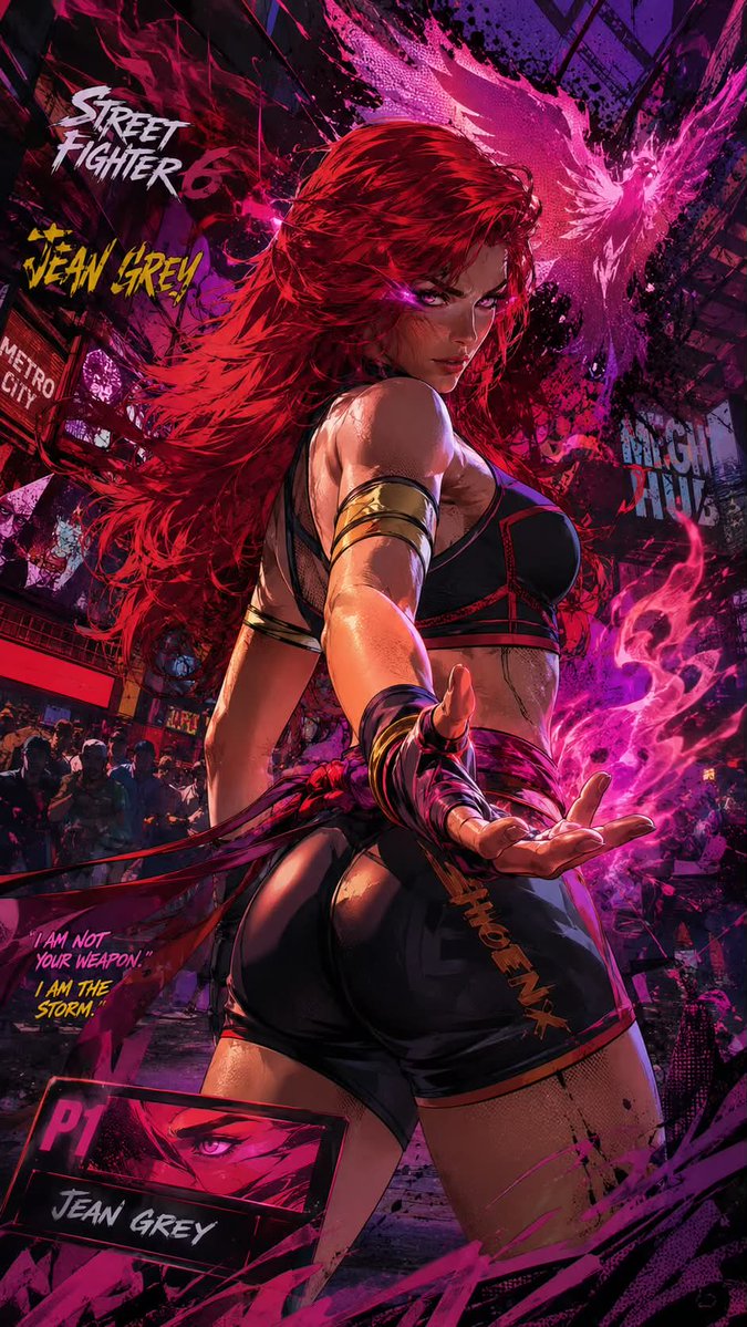 Deelaw_17's tweet photo. “Destructive Force” Jean grey dark phoenix in street fighter
X-men https://t.co/0rggfMZ9hW