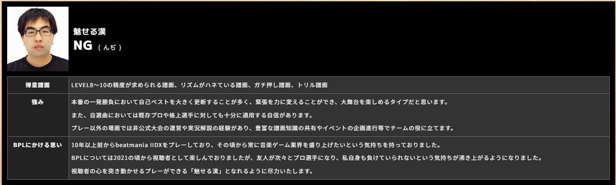 _ndi_ndi's tweet photo. NG(んぢ)と申します！
数々の非公式大会では別のDJ NAMEで研鑽を積んできましたが、この度ドラフト候補として選出いただきました。
プロ選手として選ばれた暁には業界をさらに盛り上げられるような活動がしたいと思っております！そしてプレー面でも魅せられるよう尽力いたします！シクヨロ
#BPLS6 https://t.co/m27Z6irSUZ