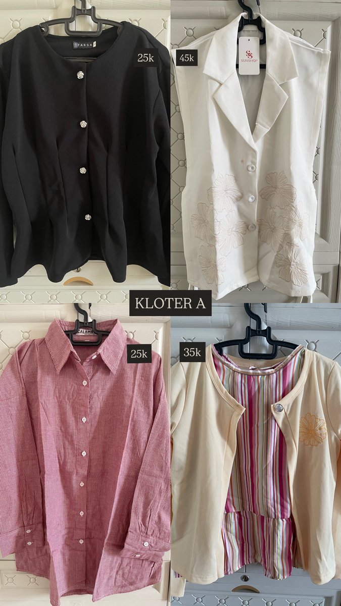 parkjhaniyya's tweet photo. Hi GUYS🫶🏻
aku mau preloved baju bajuku, dikarenakan lemari sudah penuh jadi ingin aku preloved kan saja. start from 15k.. ini aku posting yang KLOTER A dulu yah🫰🏻 stay tuned‼️ 

#preloved #baju #zonauangㅤ https://t.co/2konMtjTNv